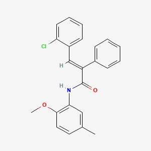 molecular formula C23H20ClNO2 B3645902 3-(2-chlorophenyl)-N-(2-methoxy-5-methylphenyl)-2-phenylacrylamide 