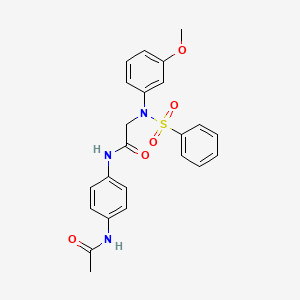 N~1~-[4-(acetylamino)phenyl]-N~2~-(3-methoxyphenyl)-N~2~-(phenylsulfonyl)glycinamide