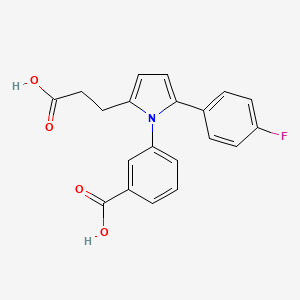 3-[2-(2-carboxyethyl)-5-(4-fluorophenyl)-1H-pyrrol-1-yl]benzoic acid