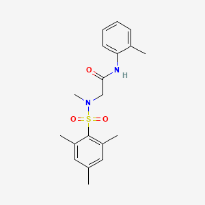 molecular formula C19H24N2O3S B3645989 N~2~-methyl-N-(2-methylphenyl)-N~2~-[(2,4,6-trimethylphenyl)sulfonyl]glycinamide 