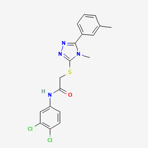 N-(3,4-dichlorophenyl)-2-{[4-methyl-5-(3-methylphenyl)-4H-1,2,4-triazol-3-yl]sulfanyl}acetamide