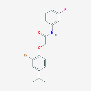 2-(2-bromo-4-isopropylphenoxy)-N-(3-fluorophenyl)acetamide