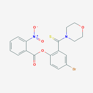 [4-Bromo-2-(morpholine-4-carbothioyl)phenyl] 2-nitrobenzoate