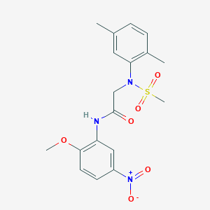 N~2~-(2,5-dimethylphenyl)-N~1~-(2-methoxy-5-nitrophenyl)-N~2~-(methylsulfonyl)glycinamide