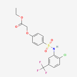 Ethyl 2-[4-[[2-chloro-5-(trifluoromethyl)phenyl]sulfamoyl]phenoxy]acetate