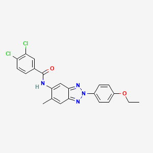 3,4-dichloro-N-[2-(4-ethoxyphenyl)-6-methyl-2H-benzotriazol-5-yl]benzamide