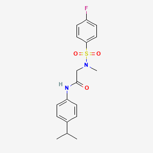 N~2~-[(4-fluorophenyl)sulfonyl]-N~2~-methyl-N-[4-(propan-2-yl)phenyl]glycinamide