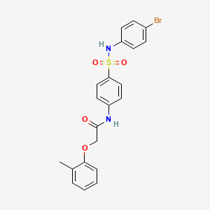 N-(4-{[(4-bromophenyl)amino]sulfonyl}phenyl)-2-(2-methylphenoxy)acetamide