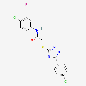 2-{[5-(4-chlorophenyl)-4-methyl-4H-1,2,4-triazol-3-yl]thio}-N-[4-chloro-3-(trifluoromethyl)phenyl]acetamide