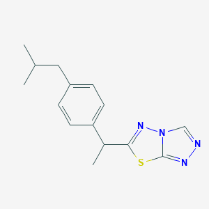 molecular formula C15H18N4S B364612 6-[1-(4-Isobutylphenyl)ethyl][1,2,4]triazolo[3,4-b][1,3,4]thiadiazole CAS No. 929847-14-3