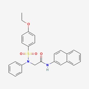 molecular formula C26H24N2O4S B3646136 N-(NAPHTHALEN-2-YL)-2-(N-PHENYL4-ETHOXYBENZENESULFONAMIDO)ACETAMIDE 