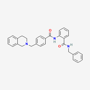 molecular formula C31H29N3O2 B3646153 N-benzyl-2-{[4-(3,4-dihydro-2(1H)-isoquinolinylmethyl)benzoyl]amino}benzamide 