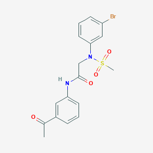 N-(3-acetylphenyl)-2-(3-bromo-N-methylsulfonylanilino)acetamide