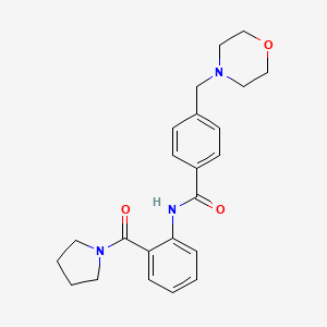 4-(4-morpholinylmethyl)-N-[2-(1-pyrrolidinylcarbonyl)phenyl]benzamide