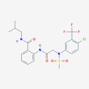 2-({N-[4-chloro-3-(trifluoromethyl)phenyl]-N-(methylsulfonyl)glycyl}amino)-N-(2-methylpropyl)benzamide