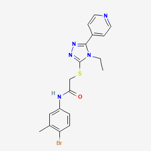 N-(4-bromo-3-methylphenyl)-2-{[4-ethyl-5-(4-pyridinyl)-4H-1,2,4-triazol-3-yl]thio}acetamide