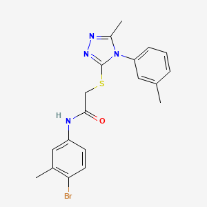 N-(4-bromo-3-methylphenyl)-2-[[5-methyl-4-(3-methylphenyl)-1,2,4-triazol-3-yl]sulfanyl]acetamide