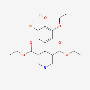 3,5-DIETHYL 4-(3-BROMO-5-ETHOXY-4-HYDROXYPHENYL)-1-METHYL-1,4-DIHYDROPYRIDINE-3,5-DICARBOXYLATE