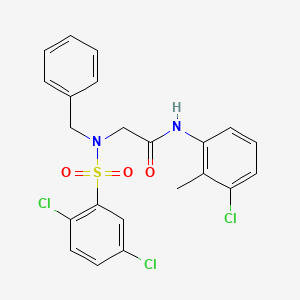 N~2~-benzyl-N-(3-chloro-2-methylphenyl)-N~2~-[(2,5-dichlorophenyl)sulfonyl]glycinamide