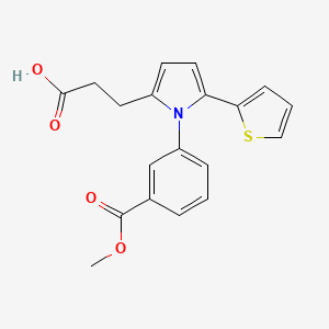 3-[1-[3-(methoxycarbonyl)phenyl]-5-(2-thienyl)-1H-pyrrol-2-yl]propanoic acid