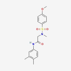 N-(3,4-dimethylphenyl)-N~2~-[(4-methoxyphenyl)sulfonyl]-N~2~-methylglycinamide