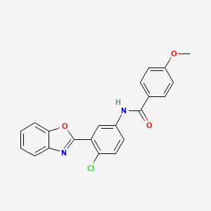 N-[3-(1,3-benzoxazol-2-yl)-4-chlorophenyl]-4-methoxybenzamide