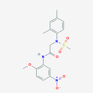 N~2~-(2,4-dimethylphenyl)-N~1~-(2-methoxy-5-nitrophenyl)-N~2~-(methylsulfonyl)glycinamide