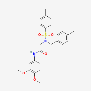 molecular formula C25H28N2O5S B3646258 N-(3,4-dimethoxyphenyl)-N~2~-(4-methylbenzyl)-N~2~-[(4-methylphenyl)sulfonyl]glycinamide 