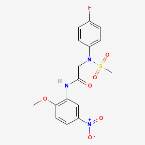 N~2~-(4-fluorophenyl)-N~1~-(2-methoxy-5-nitrophenyl)-N~2~-(methylsulfonyl)glycinamide