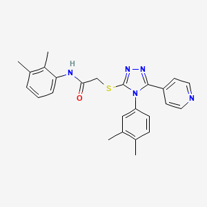 molecular formula C25H25N5OS B3646292 N-(2,3-dimethylphenyl)-2-{[4-(3,4-dimethylphenyl)-5-(4-pyridinyl)-4H-1,2,4-triazol-3-yl]thio}acetamide 