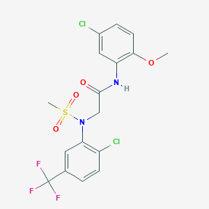 N~1~-(5-chloro-2-methoxyphenyl)-N~2~-[2-chloro-5-(trifluoromethyl)phenyl]-N~2~-(methylsulfonyl)glycinamide