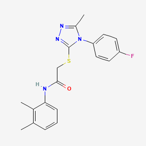 N-(2,3-dimethylphenyl)-2-[[4-(4-fluorophenyl)-5-methyl-1,2,4-triazol-3-yl]sulfanyl]acetamide