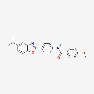 4-methoxy-N-{4-[5-(propan-2-yl)-1,3-benzoxazol-2-yl]phenyl}benzamide