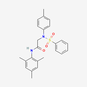 molecular formula C24H26N2O3S B3646343 N~1~-mesityl-N~2~-(4-methylphenyl)-N~2~-(phenylsulfonyl)glycinamide 