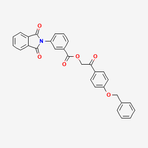 2-[4-(benzyloxy)phenyl]-2-oxoethyl 3-(1,3-dioxo-1,3-dihydro-2H-isoindol-2-yl)benzoate