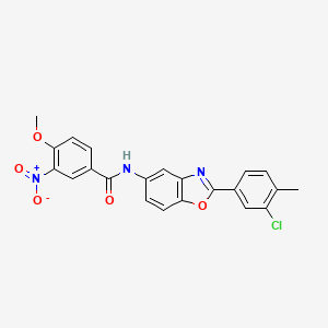 N-[2-(3-chloro-4-methylphenyl)-1,3-benzoxazol-5-yl]-4-methoxy-3-nitrobenzamide