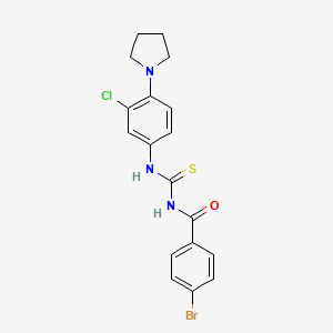 4-bromo-N-{[3-chloro-4-(pyrrolidin-1-yl)phenyl]carbamothioyl}benzamide