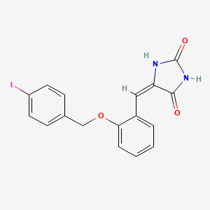 (5E)-5-{2-[(4-iodobenzyl)oxy]benzylidene}imidazolidine-2,4-dione