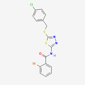 2-bromo-N-(5-((4-chlorobenzyl)thio)-1,3,4-thiadiazol-2-yl)benzamide