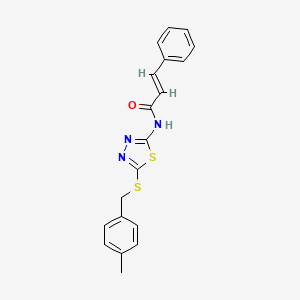 (2E)-N-{5-[(4-methylbenzyl)sulfanyl]-1,3,4-thiadiazol-2-yl}-3-phenylprop-2-enamide