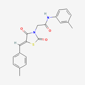 2-[(5Z)-5-(4-methylbenzylidene)-2,4-dioxo-1,3-thiazolidin-3-yl]-N-(3-methylphenyl)acetamide