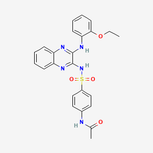 N-[4-[[3-(2-ethoxyanilino)quinoxalin-2-yl]sulfamoyl]phenyl]acetamide