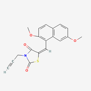 molecular formula C19H15NO4S B3646516 (5E)-5-[(2,7-dimethoxynaphthalen-1-yl)methylidene]-3-prop-2-ynyl-1,3-thiazolidine-2,4-dione 