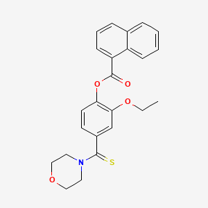 molecular formula C24H23NO4S B3646520 2-ETHOXY-4-(MORPHOLINOCARBOTHIOYL)PHENYL 1-NAPHTHOATE 