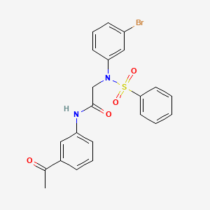 N~1~-(3-acetylphenyl)-N~2~-(3-bromophenyl)-N~2~-(phenylsulfonyl)glycinamide