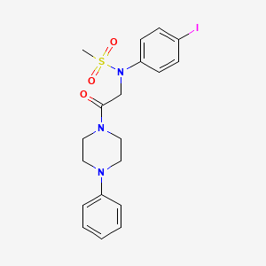 N-(4-iodophenyl)-N-[2-oxo-2-(4-phenyl-1-piperazinyl)ethyl]methanesulfonamide