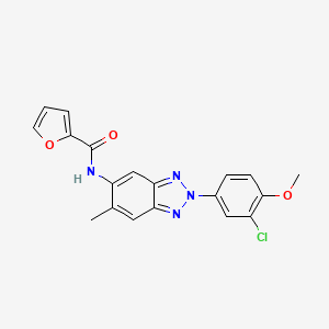 N-[2-(3-chloro-4-methoxyphenyl)-6-methyl-2H-benzotriazol-5-yl]furan-2-carboxamide