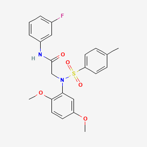 N~2~-(2,5-dimethoxyphenyl)-N~1~-(3-fluorophenyl)-N~2~-[(4-methylphenyl)sulfonyl]glycinamide