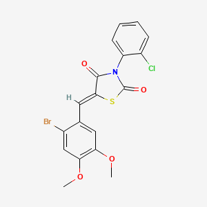 5-(2-bromo-4,5-dimethoxybenzylidene)-3-(2-chlorophenyl)-1,3-thiazolidine-2,4-dione