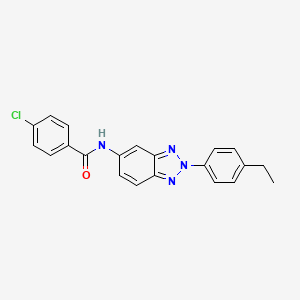 4-chloro-N-[2-(4-ethylphenyl)-2H-benzotriazol-5-yl]benzamide